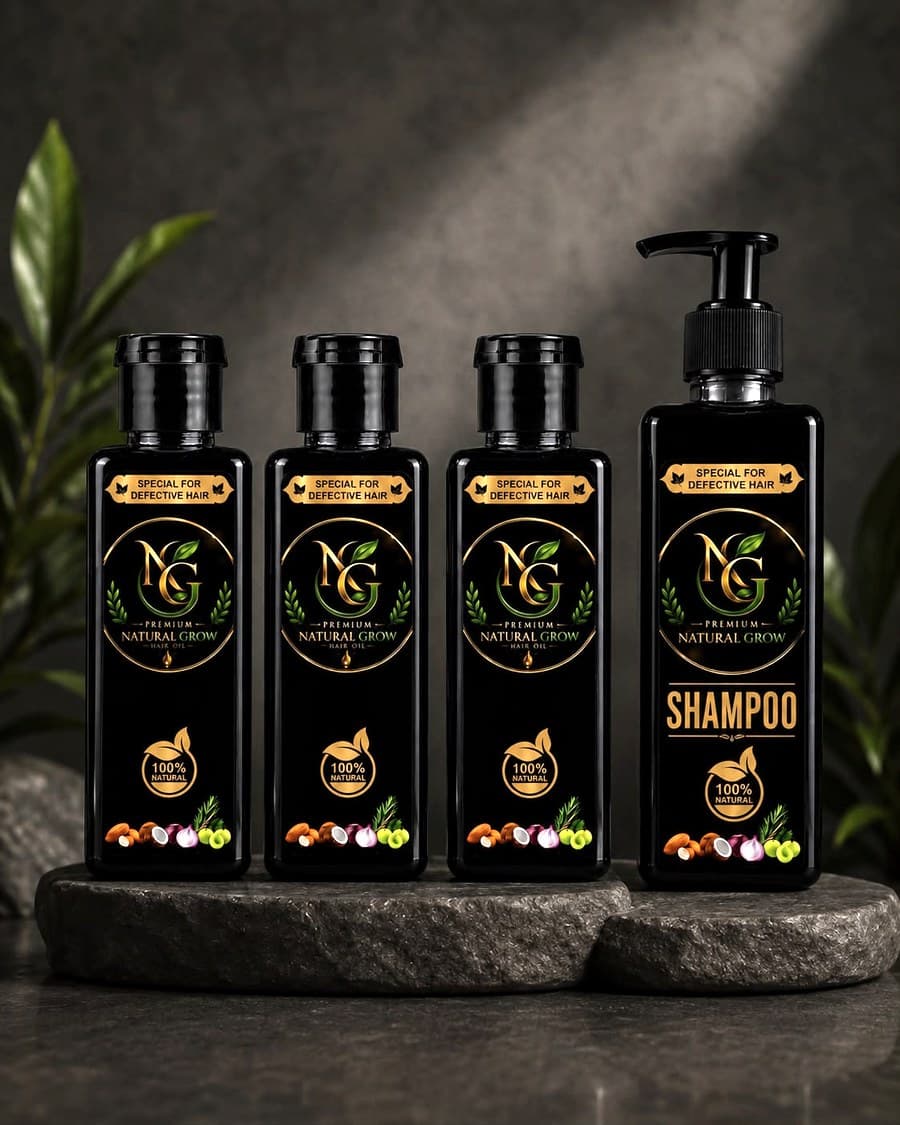 Natural Grow 100% Herbal Hair Oil — 100ml bottle